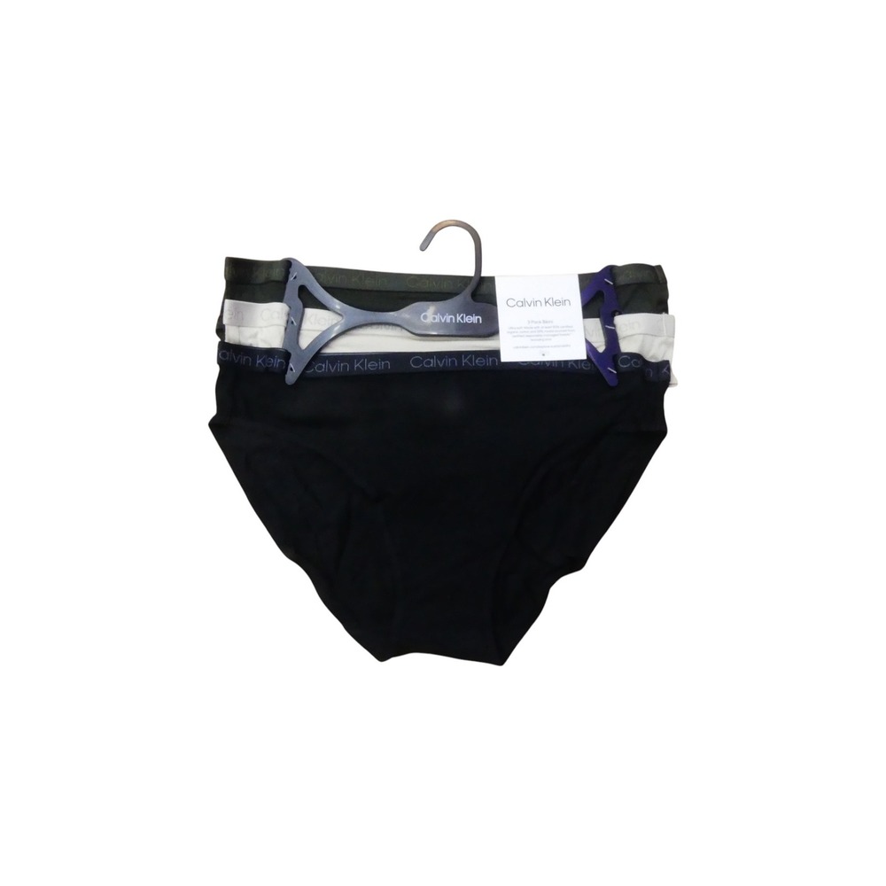 Calvin Klein 3 Pack Bikini Womens Medium Multi Organic Cotton Modal Panties